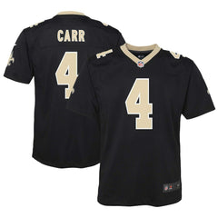 Derek Carr New Orleans Saints Youth Game Jersey - Black - Nike