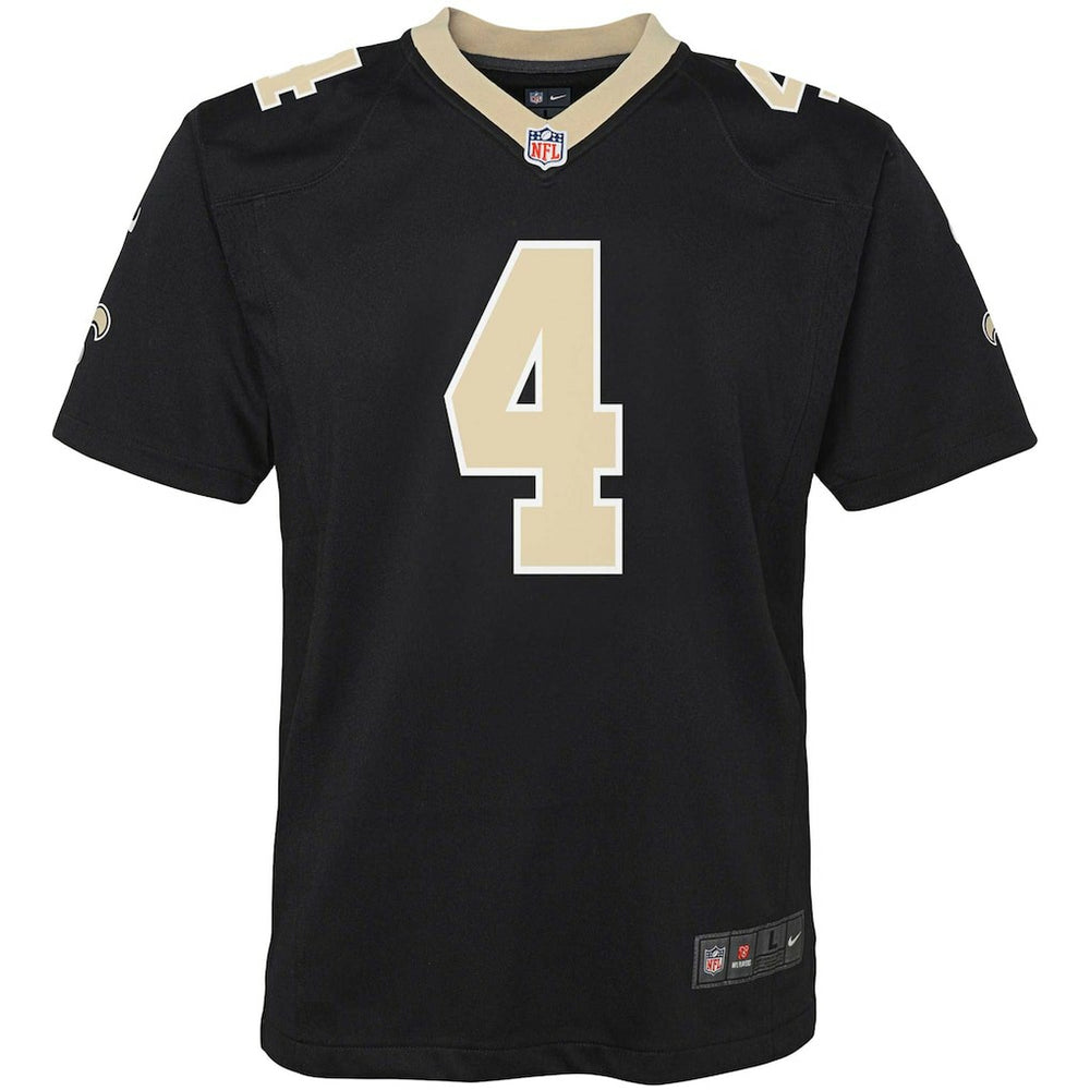 Derek Carr New Orleans Saints Youth Game Jersey - Black - Nike