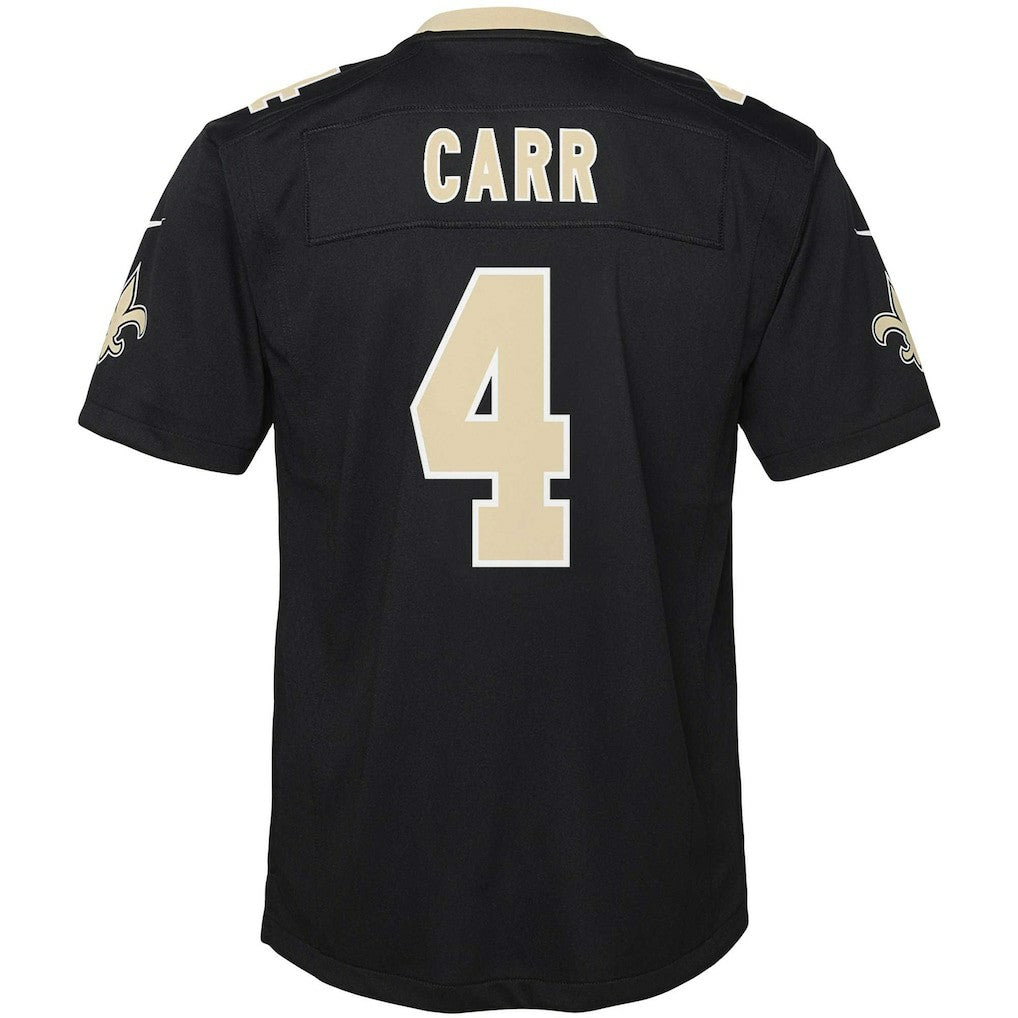Derek Carr New Orleans Saints Youth Game Jersey - Black - Nike
