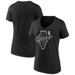 Chicago White Sox Women's Hometown Sox State V-Neck T-Shirt Sale