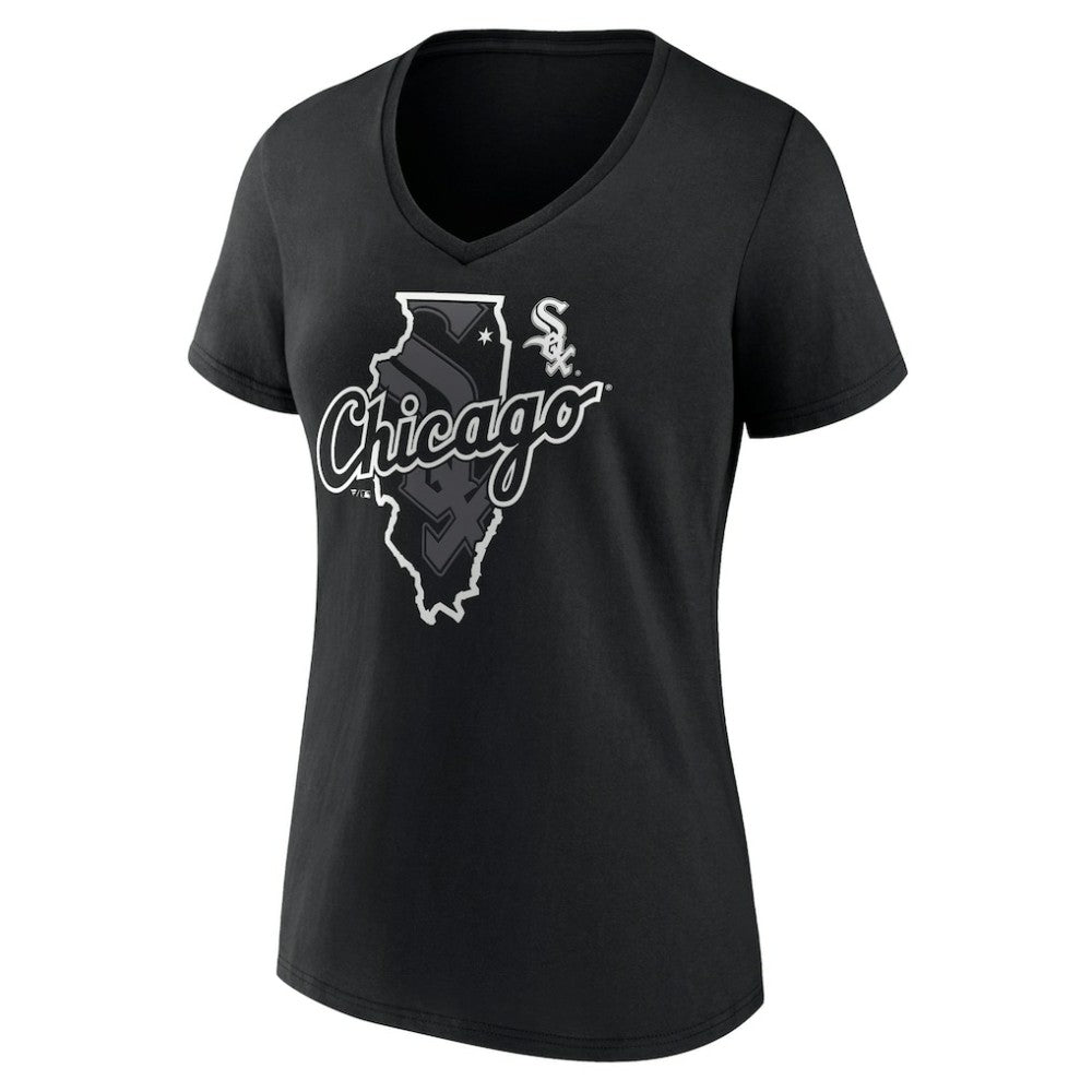 Chicago White Sox Women's Hometown Sox State V-Neck T-Shirt Sale