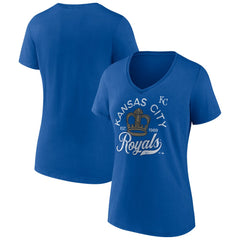 Kansas City Royals Women's Hometown Retro Crown V-Neck T-Shirt Outlet