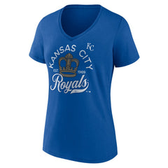 Kansas City Royals Women's Hometown Retro Crown V-Neck T-Shirt Outlet