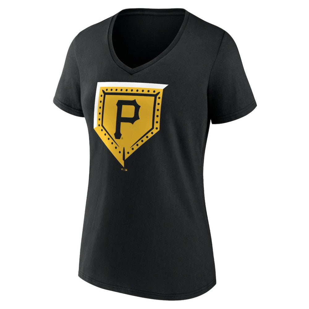 Pittsburgh Pirates Women's Hometown Steel Plate V-Neck T-Shirt Online
