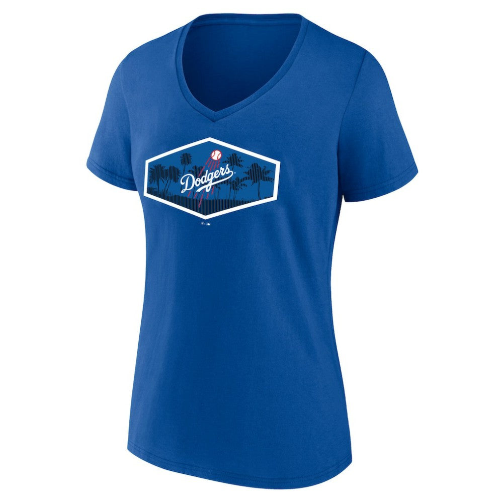 Los Angeles Dodgers Women's Hometown Scoreboard V-Neck T-Shirt Online