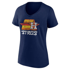 Houston Astros Women's Hometown Throwback Stros V-Neck T-Shirt Outlet