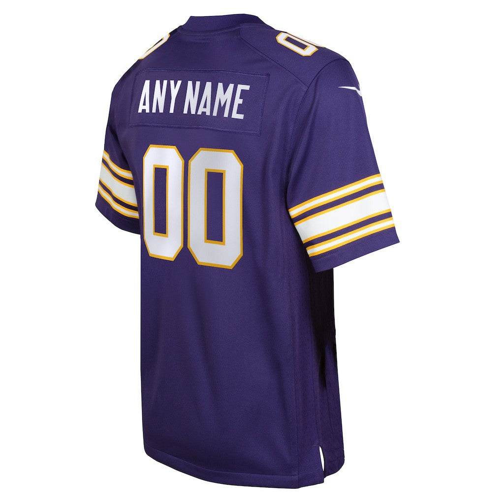 Minnesota Vikings Youth Classic Custom Game Jersey - Purple - Nike