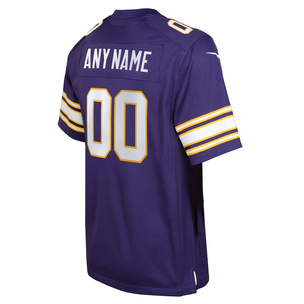 Minnesota Vikings Youth Classic Custom Game Jersey - Purple - Nike