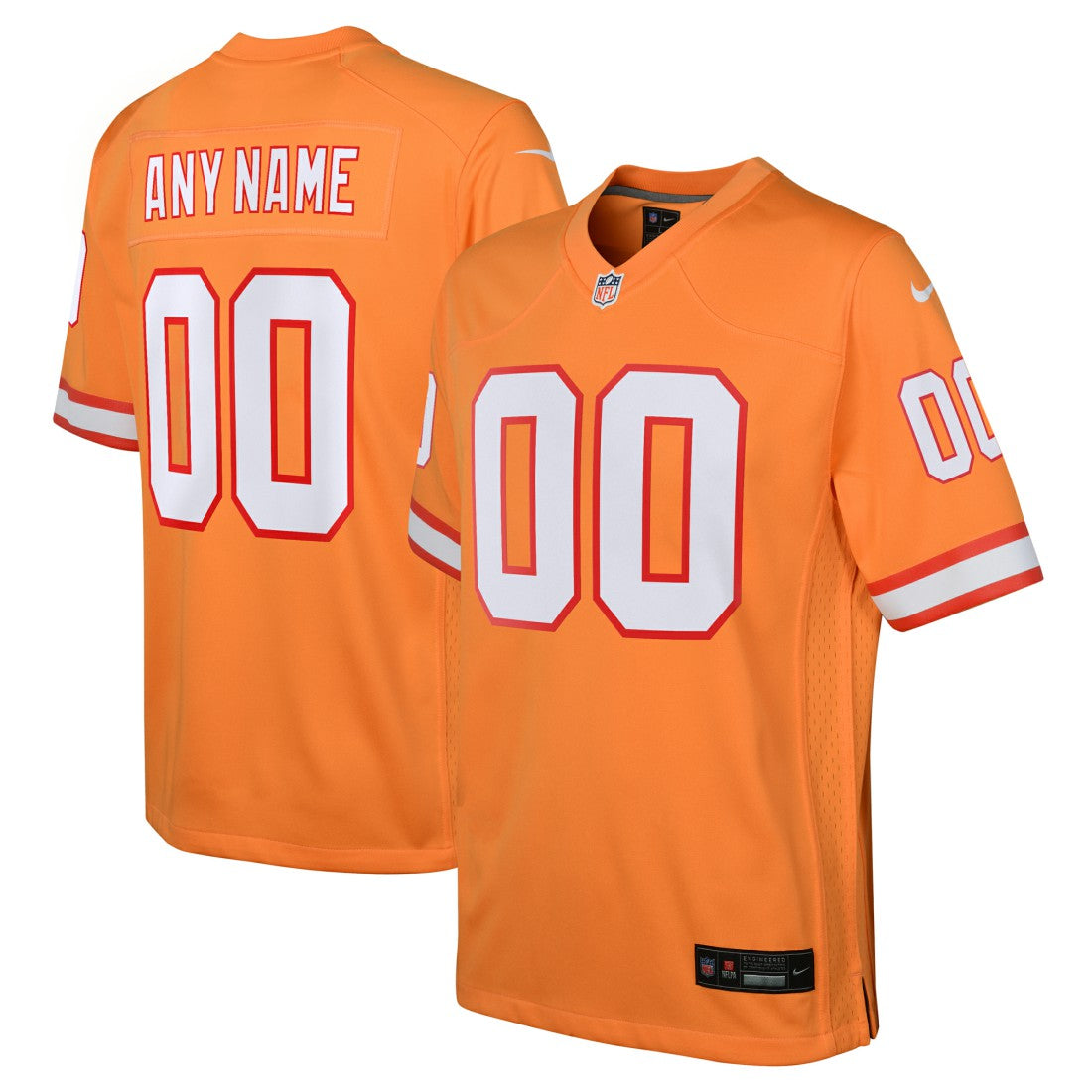 Tampa Bay Buccaneers Youth Custom Throwback Game Jersey - Orange - Nike