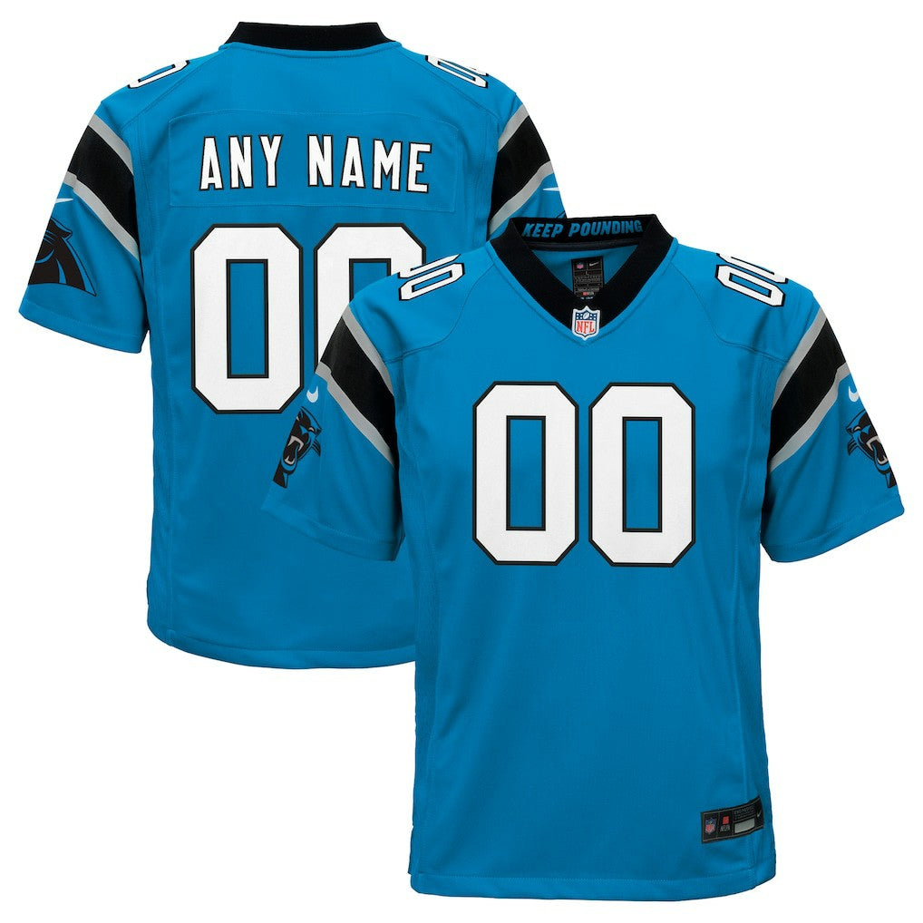 Carolina Panthers Youth Alternate Custom Game Jersey - Blue - Nike