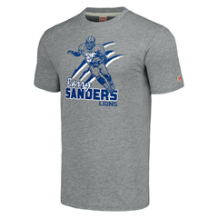 Barry Sanders Detroit Lions Homage Unisex Caricature Retired Player Tri-Blend T-Shirt - Gray - NFL