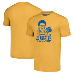 Eric Dickerson Los Angeles Rams Homage Unisex Caricature Retired Player Tri-Blend T-Shirt - Gold - NFL