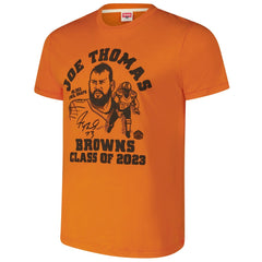 Joe Thomas Cleveland Browns Homage Unisex Caricature Retired Player Tri-Blend T-Shirt - Orange - NFL