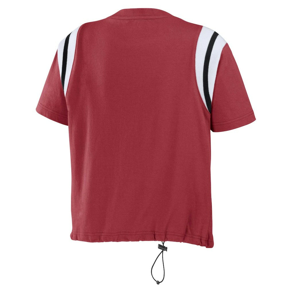 Arizona Cardinals WEAR by Erin Andrews Women's Cinched Colorblock T-Shirt - Cardinal - NFL