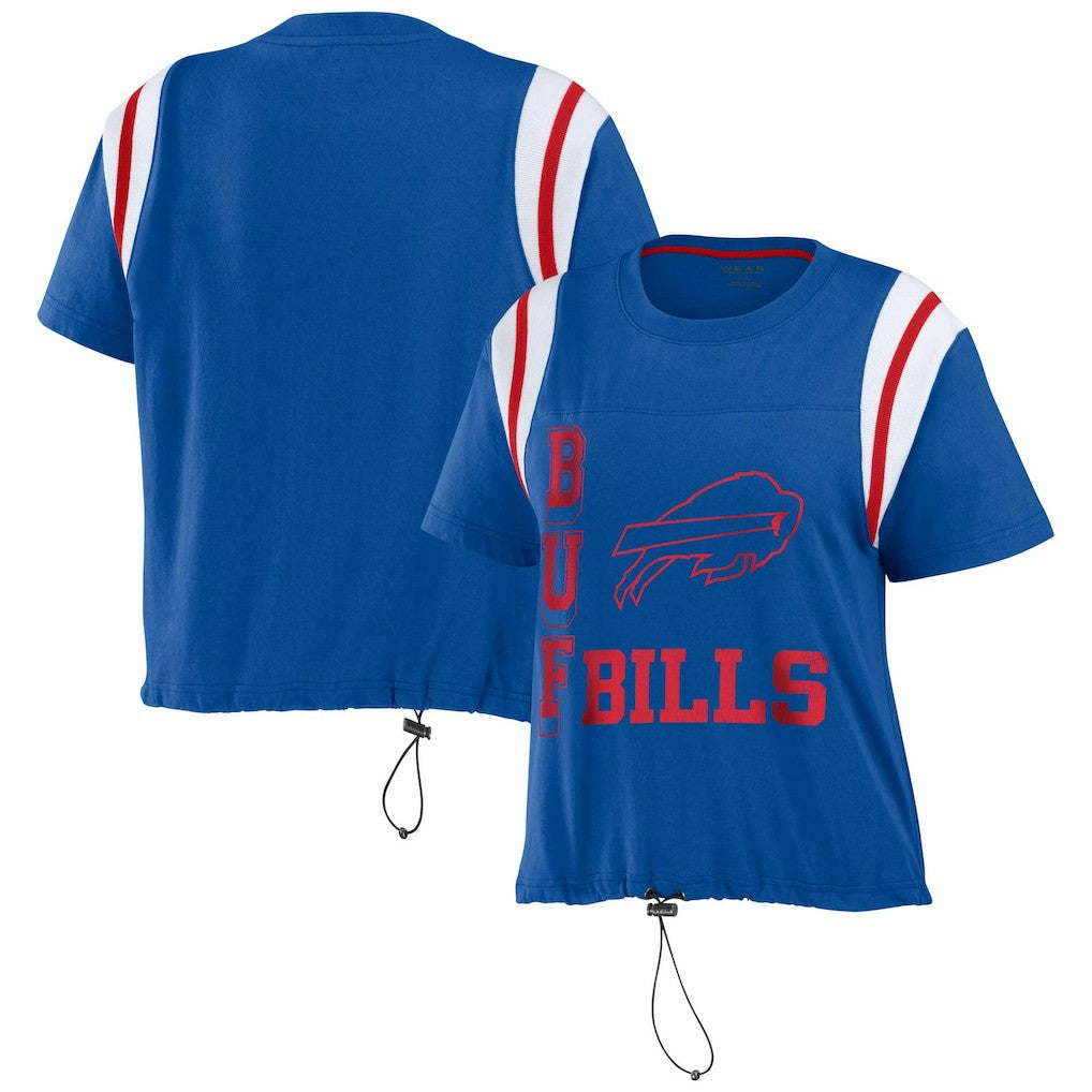 Buffalo Bills WEAR by Erin Andrews Women's Cinched Colorblock T-Shirt - Royal - NFL
