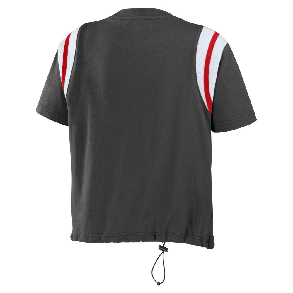 Tampa Bay Buccaneers WEAR by Erin Andrews Women's Cinched Colorblock T-Shirt - Pewter - NFL