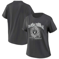 Las Vegas Raiders WEAR by Erin Andrews Women's Boyfriend T-Shirt - Charcoal - NFL