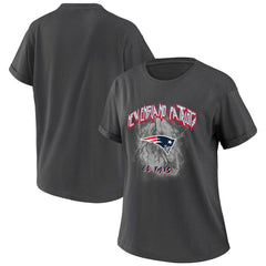 New England Patriots WEAR by Erin Andrews Women's Boyfriend T-Shirt - Charcoal - NFL