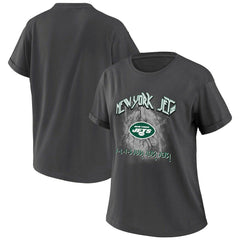 New York Jets WEAR by Erin Andrews Women's Boyfriend T-Shirt - Charcoal - NFL