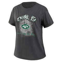 New York Jets WEAR by Erin Andrews Women's Boyfriend T-Shirt - Charcoal - NFL