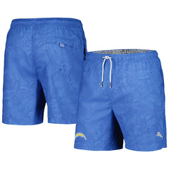 Los Angeles Chargers Naples Layered Leaves Swim Shorts - Powder Blue - Tommy Bahama