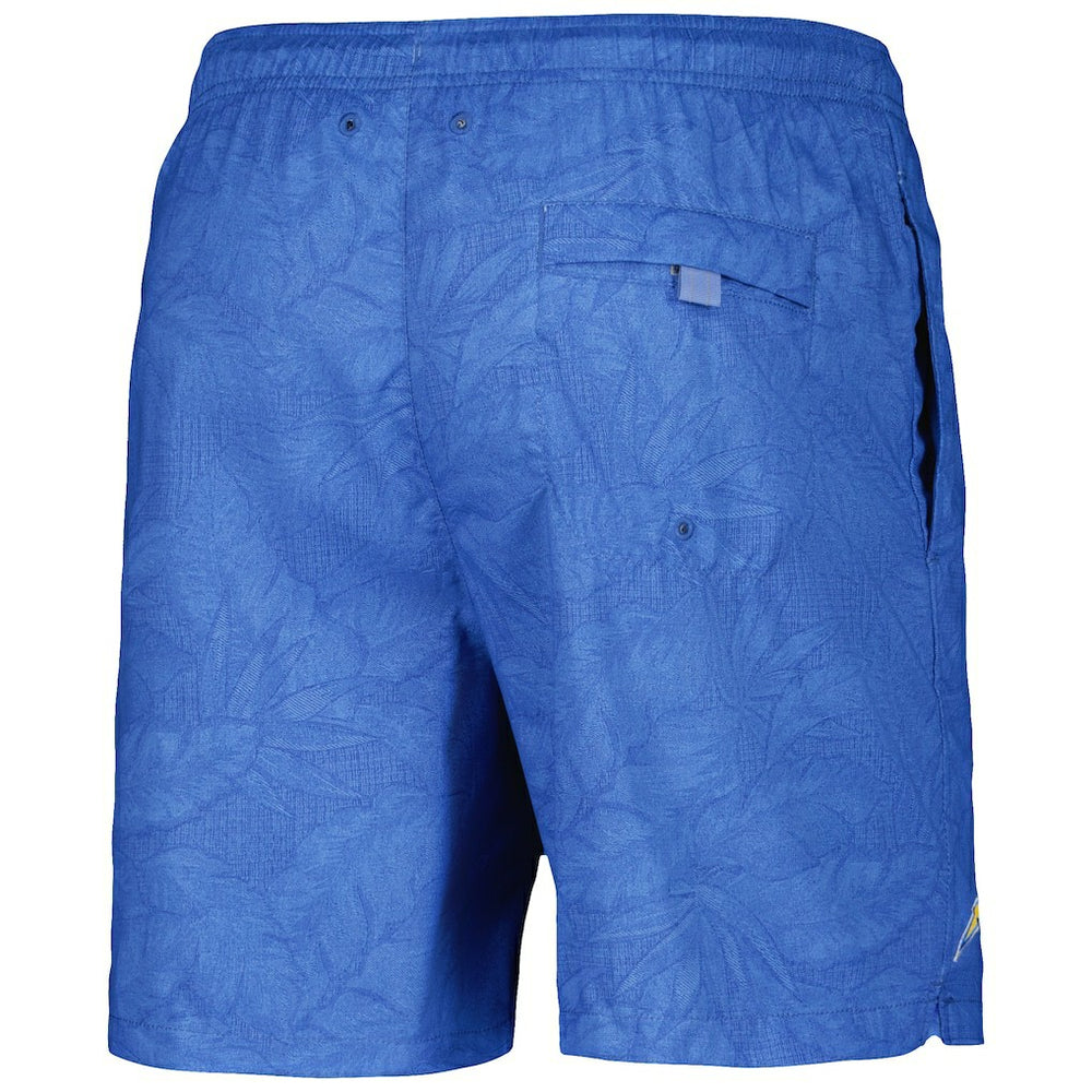 Los Angeles Chargers Naples Layered Leaves Swim Shorts - Powder Blue - Tommy Bahama