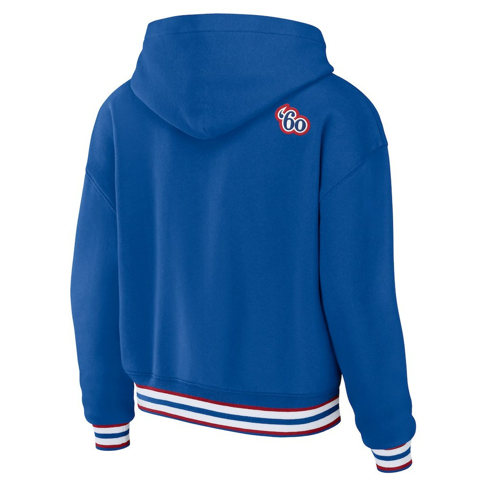 Buffalo Bills WEAR by Erin Andrews Women's Lace-Up Pullover Hoodie - Royal - NFL