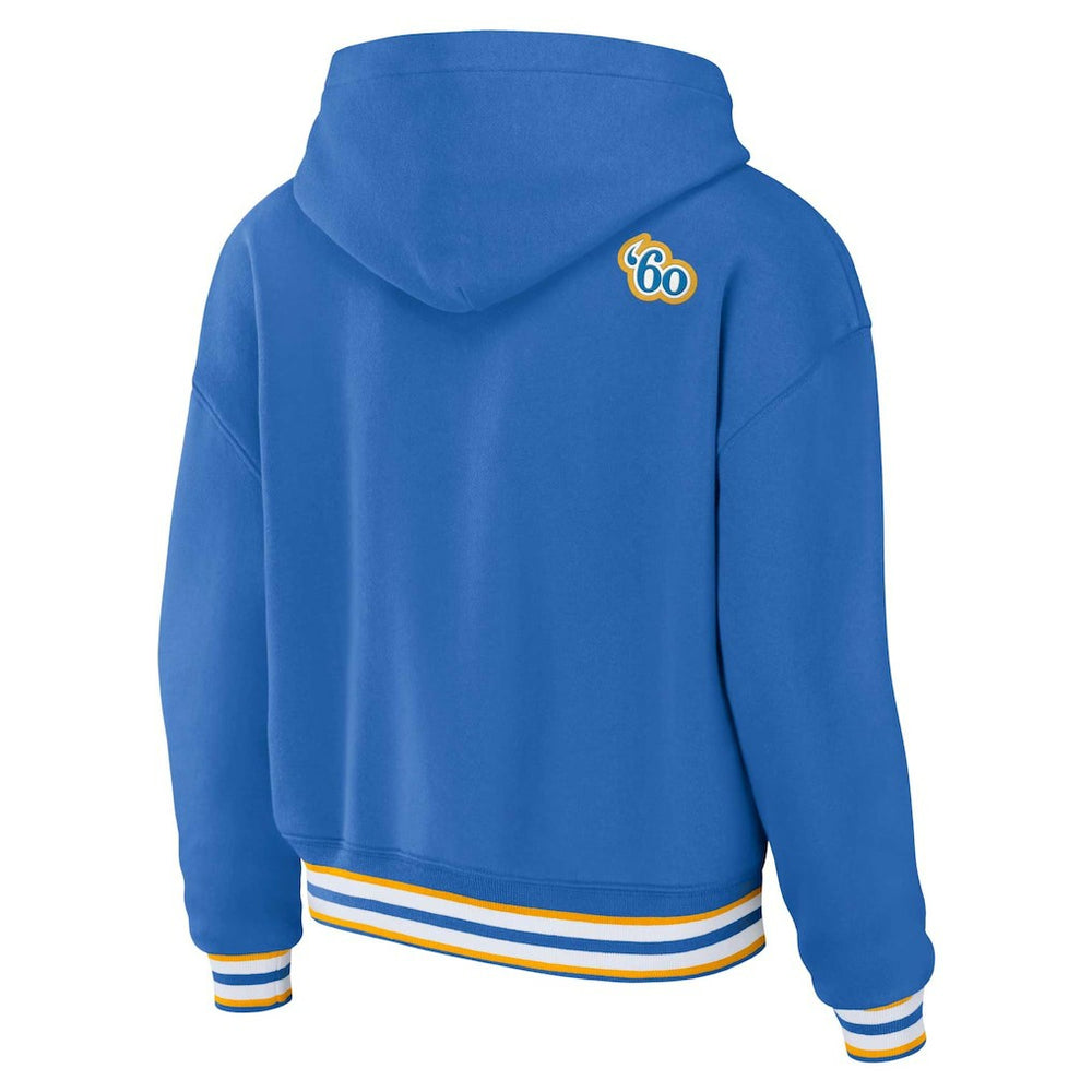 Los Angeles Chargers WEAR by Erin Andrews Women's Lace-Up Pullover Hoodie - Powder Blue - NFL