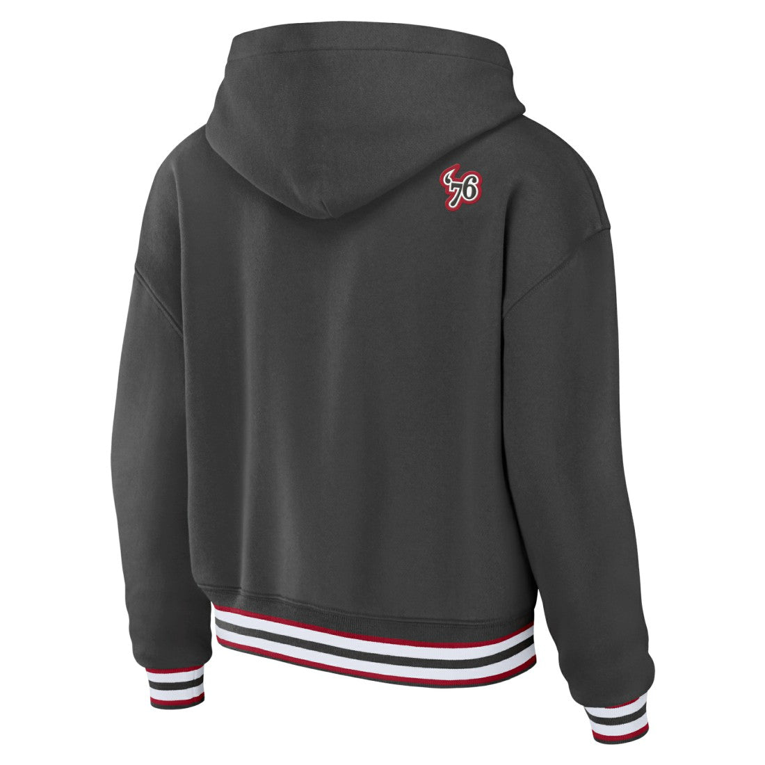 Tampa Bay Buccaneers WEAR by Erin Andrews Women's Lace-Up Pullover Hoodie - Pewter - NFL