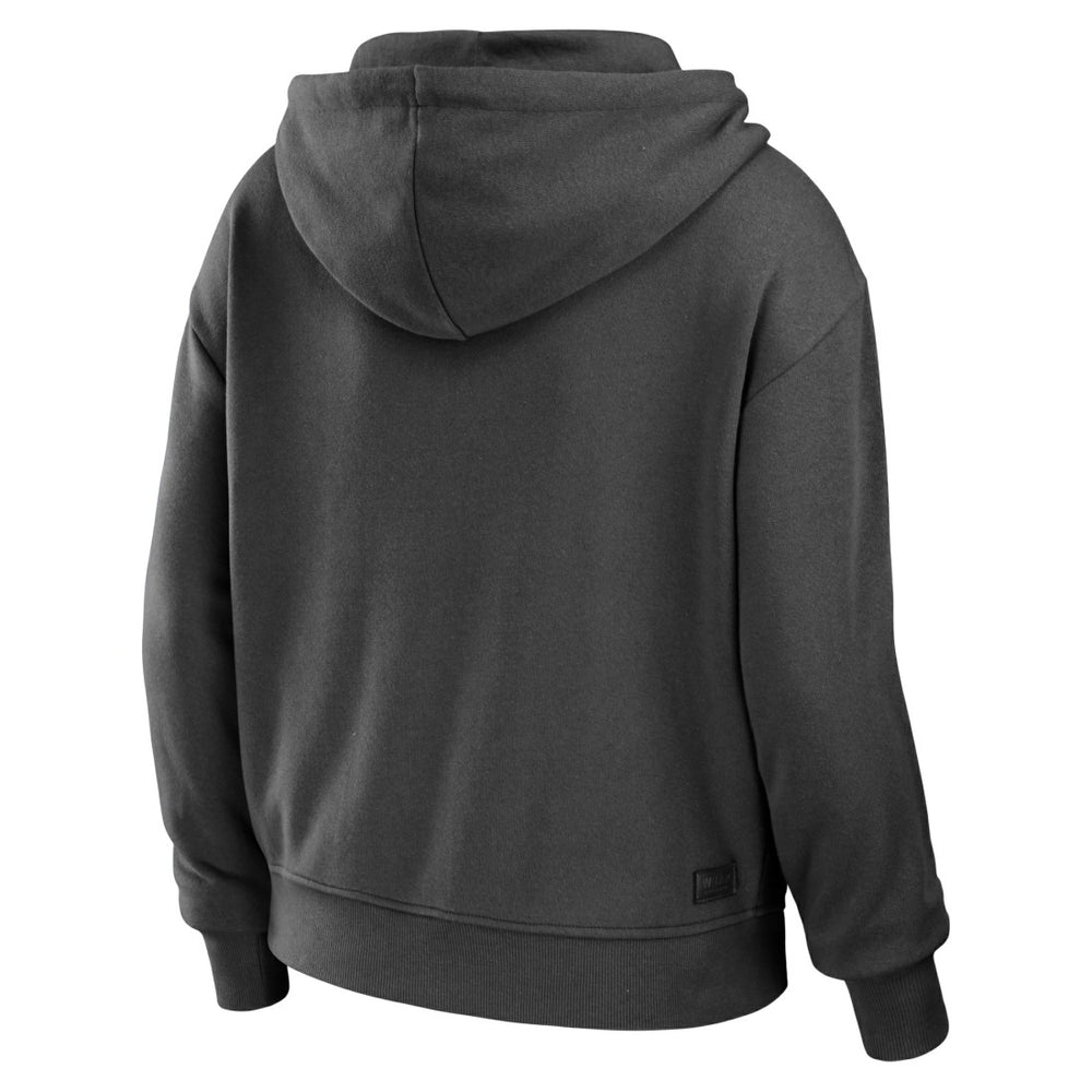 Tampa Bay Buccaneers WEAR by Erin Andrews Women's Color Block Light Weight Modest Crop Full-Zip Hoodie - Pewter/White - NFL