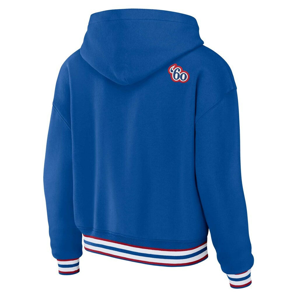 Buffalo Bills WEAR by Erin Andrews Women's Plus Size Lace-Up Pullover Hoodie - Royal - NFL