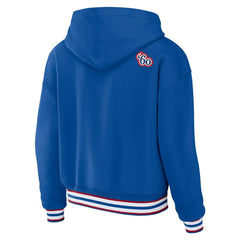 Buffalo Bills WEAR by Erin Andrews Women's Plus Size Lace-Up Pullover Hoodie - Royal - NFL