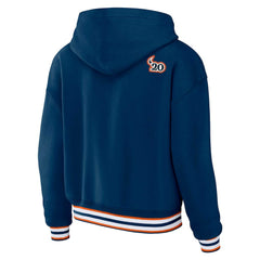 Chicago Bears WEAR by Erin Andrews Women's Plus Size Lace-Up Pullover Hoodie - Navy - NFL