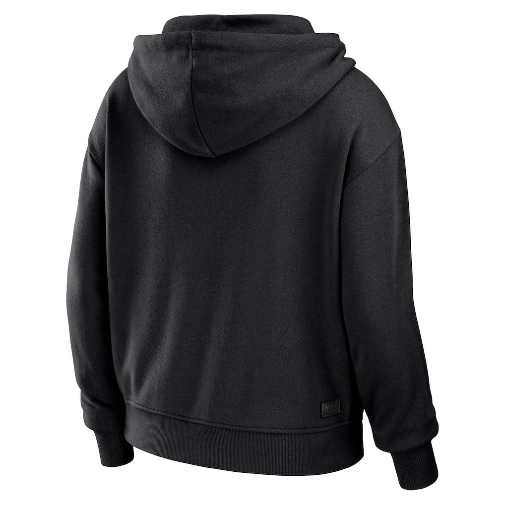 New Orleans Saints WEAR by Erin Andrews Women's Plus Size Color Block Full-Zip Hoodie - Black/White - NFL