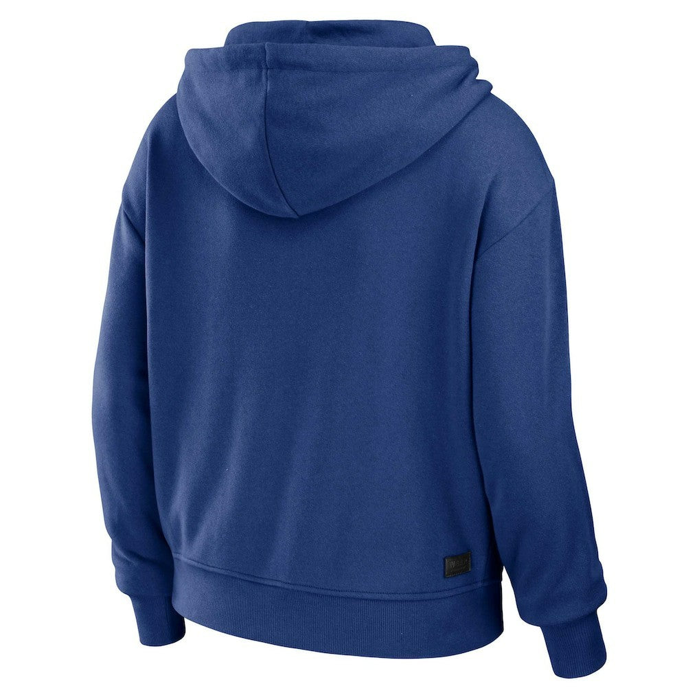 New York Giants WEAR by Erin Andrews Women's Plus Size Color Block Full-Zip Hoodie - Royal/White - NFL