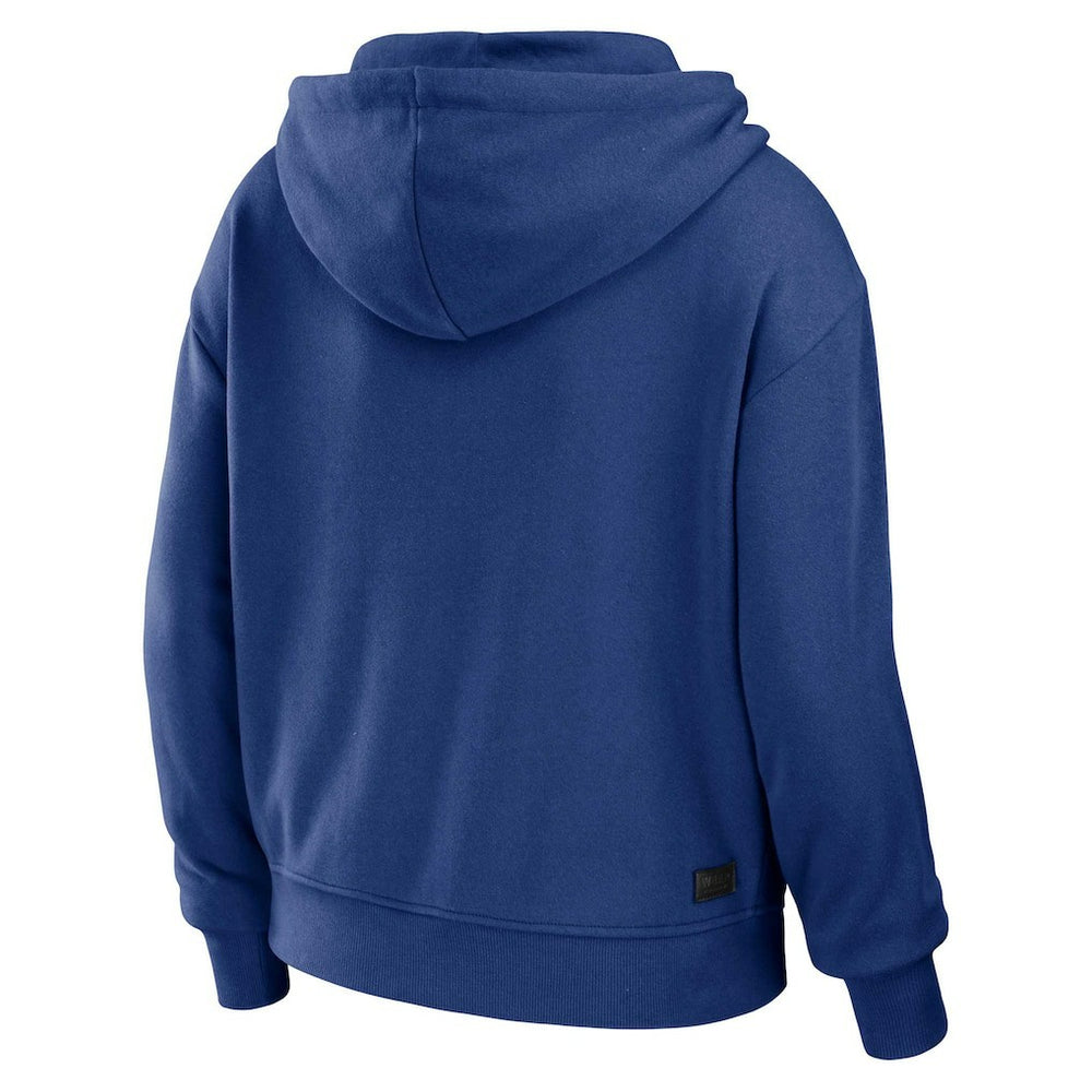 New York Giants WEAR by Erin Andrews Women's Plus Size Color Block Full-Zip Hoodie - Royal/White - NFL