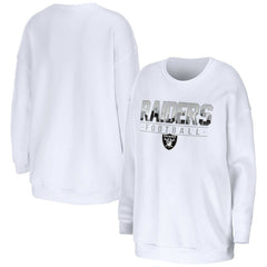 Las Vegas Raiders WEAR by Erin Andrews Women's Domestic Pullover Sweatshirt - White - NFL