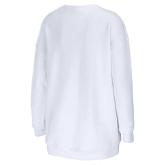 Miami Dolphins WEAR by Erin Andrews Women's Domestic Pullover Sweatshirt - White - NFL
