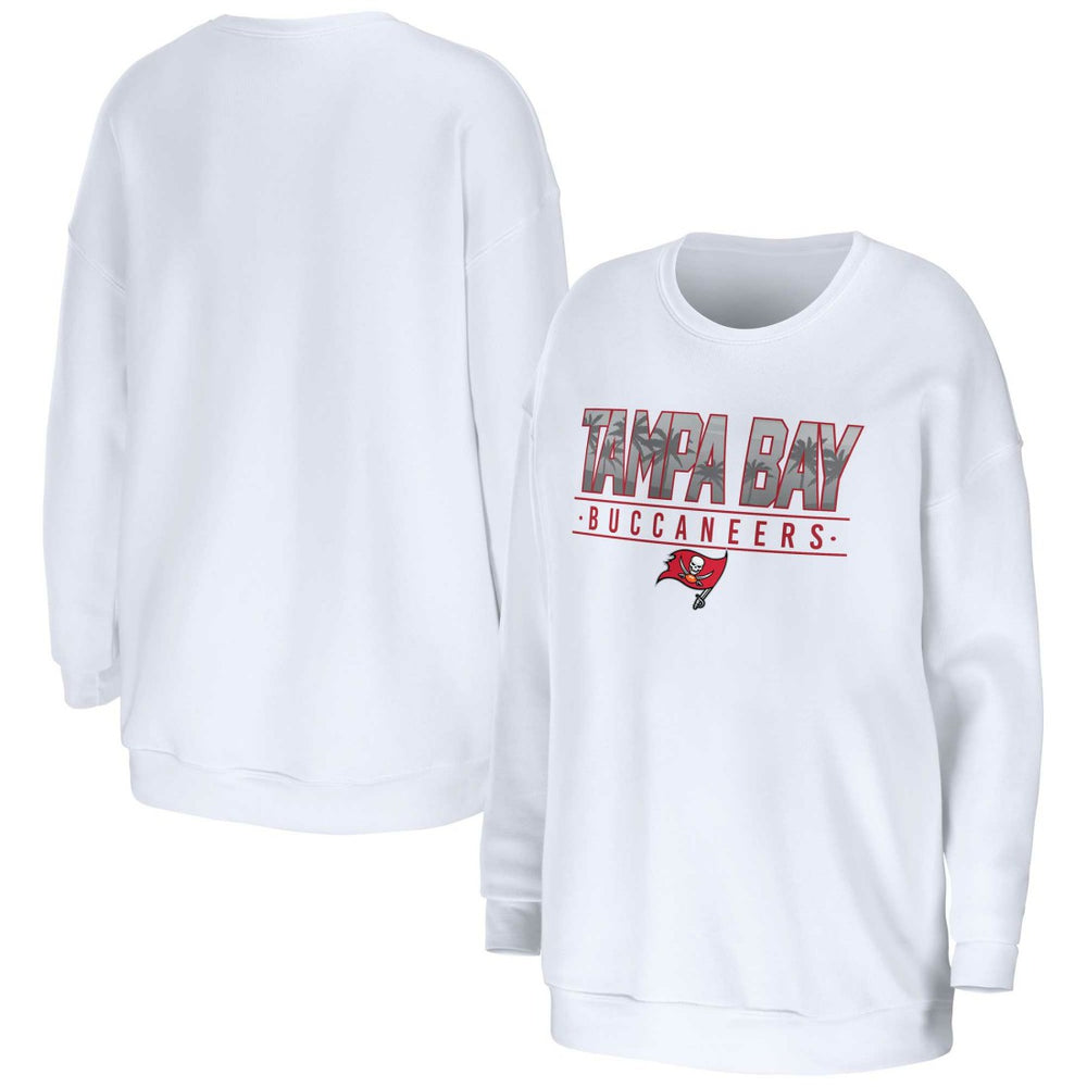 Tampa Bay Buccaneers WEAR by Erin Andrews Women's Domestic Pullover Sweatshirt - White - NFL