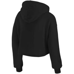 New York Giants WEAR by Erin Andrews Women's Domestic Cropped Pullover Hoodie - Black - NFL