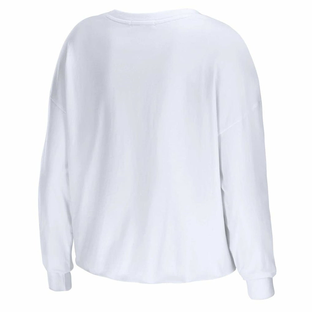 Arizona Cardinals WEAR by Erin Andrews Women's Domestic Cropped Long Sleeve T-Shirt - White - NFL