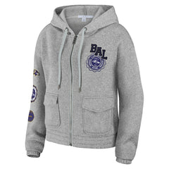 Baltimore Ravens WEAR by Erin Andrews Women's Full-Zip Hoodie - Heather Gray - NFL