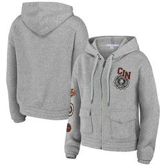 Cincinnati Bengals WEAR by Erin Andrews Women's Full-Zip Hoodie - Heather Gray - NFL