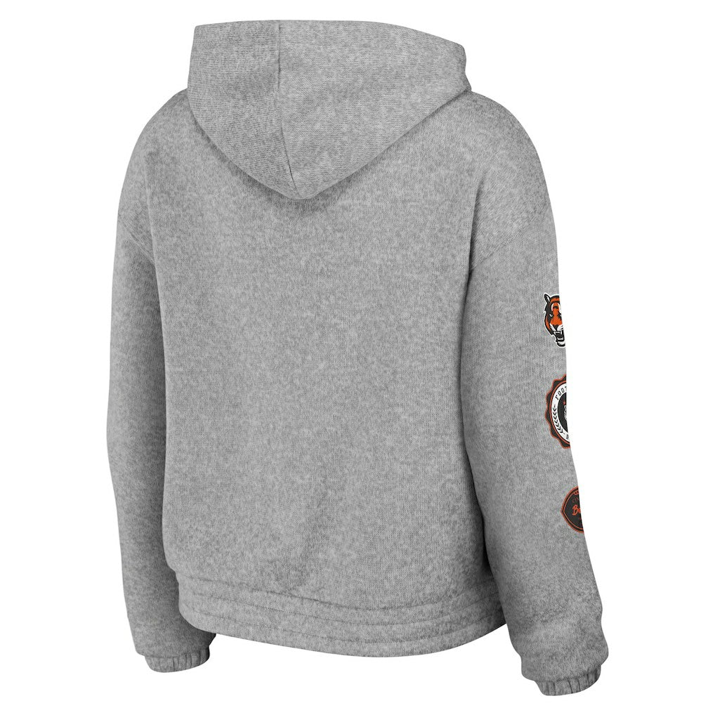 Cincinnati Bengals WEAR by Erin Andrews Women's Full-Zip Hoodie - Heather Gray - NFL