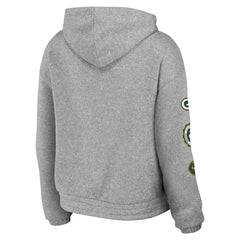 Green Bay Packers WEAR by Erin Andrews Women's Full-Zip Hoodie - Heather Gray - NFL