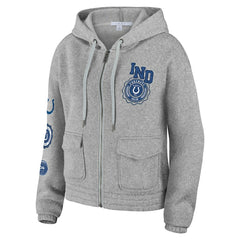 Indianapolis Colts WEAR by Erin Andrews Women's Full-Zip Hoodie - Heather Gray - NFL