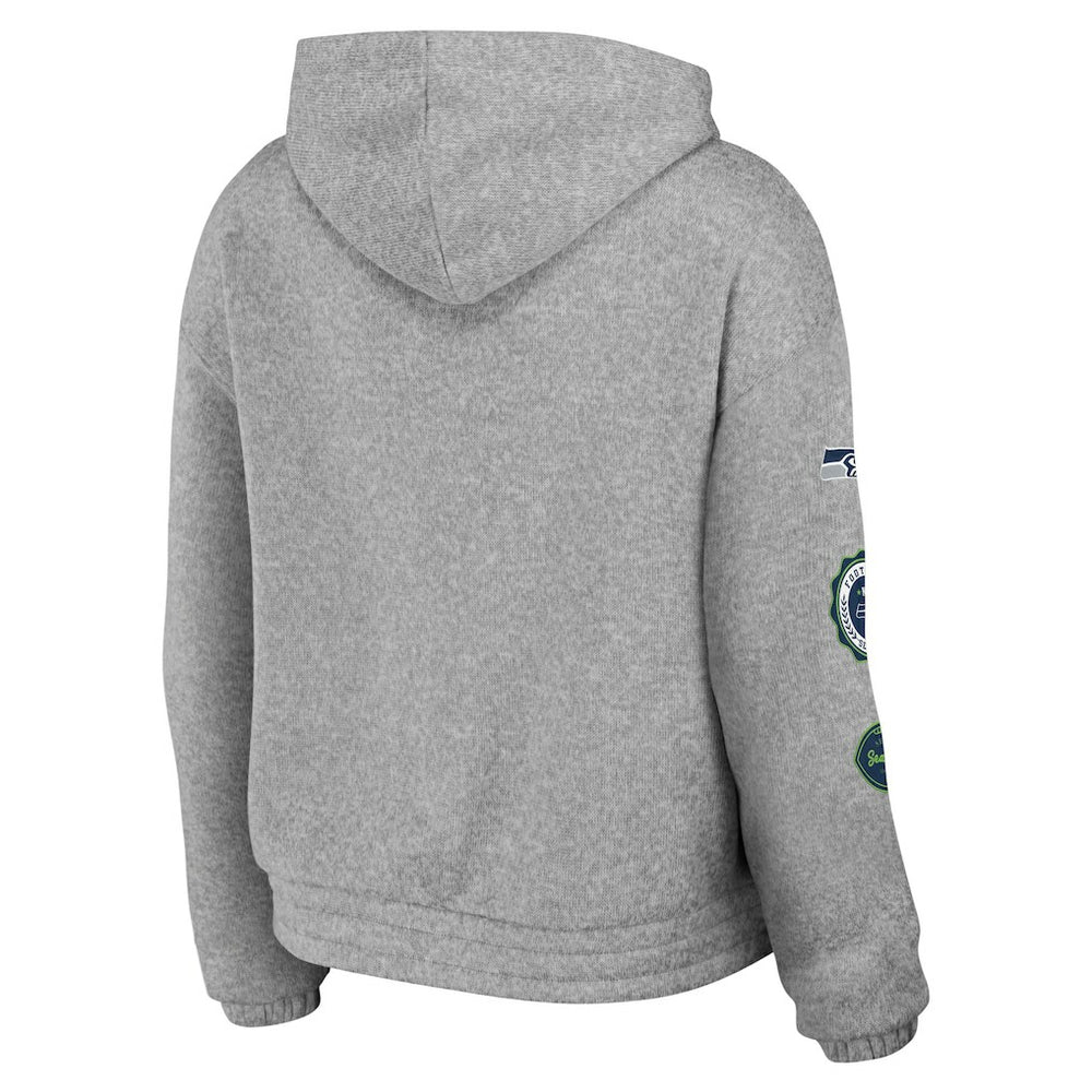 Seattle Seahawks WEAR by Erin Andrews Women's Full-Zip Hoodie - Heather Gray - NFL