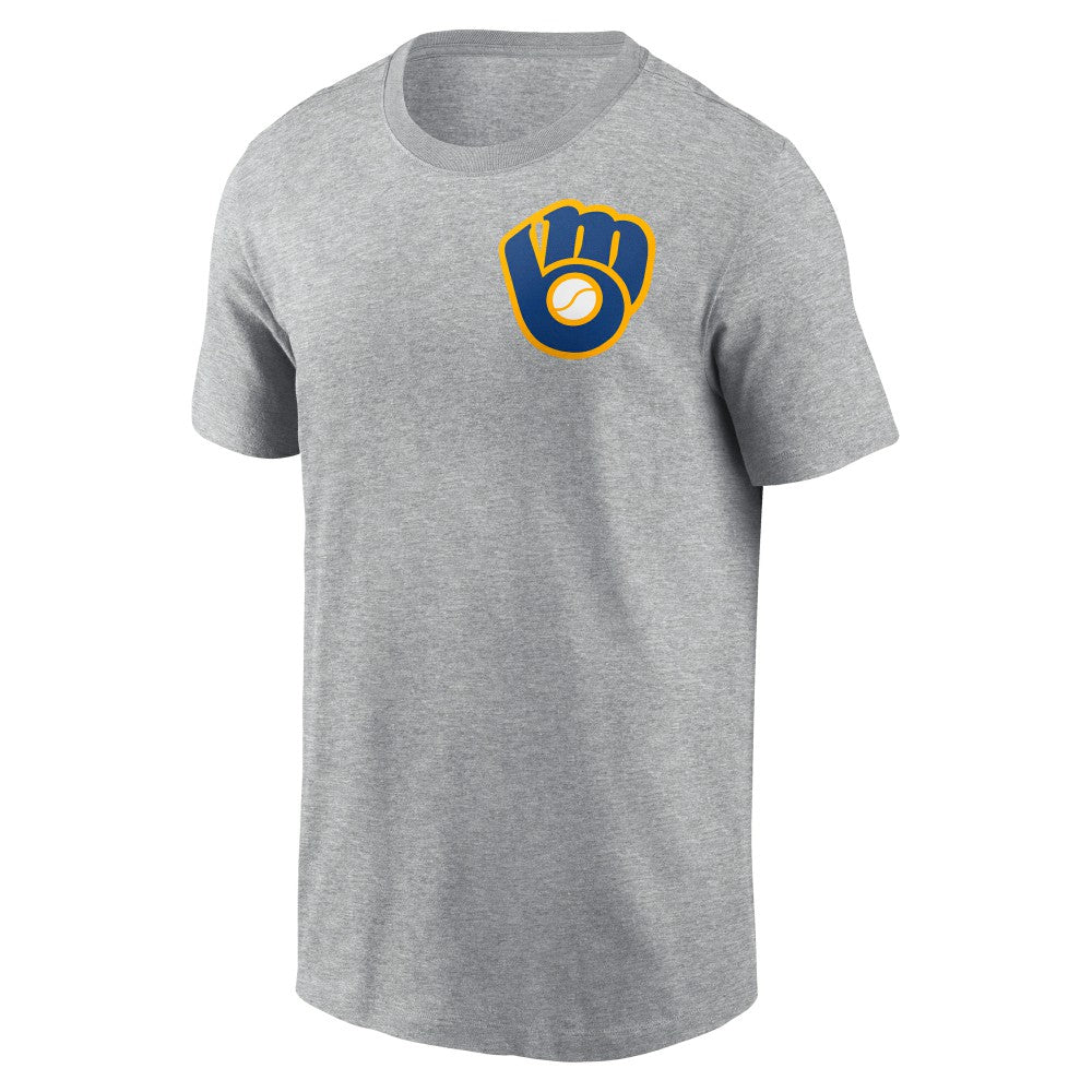 Milwaukee Brewers Nike Cooperstown Collection Large Logo 2-Hit T-Shirt Online