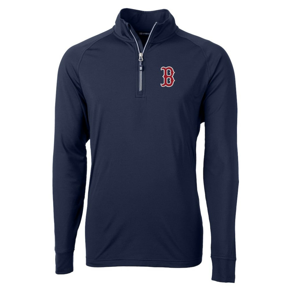 Boston Red Sox Cutter & Buck Adapt Eco Knit Stretch Recycled Quarter-Zip Pullover Top Sale