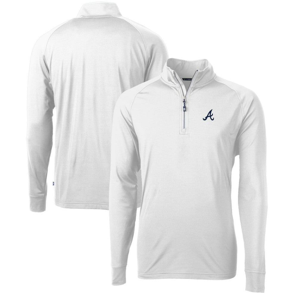 Atlanta Braves Cutter & Buck Adapt Eco Knit Stretch Recycled Quarter-Zip Pullover Top Near Me